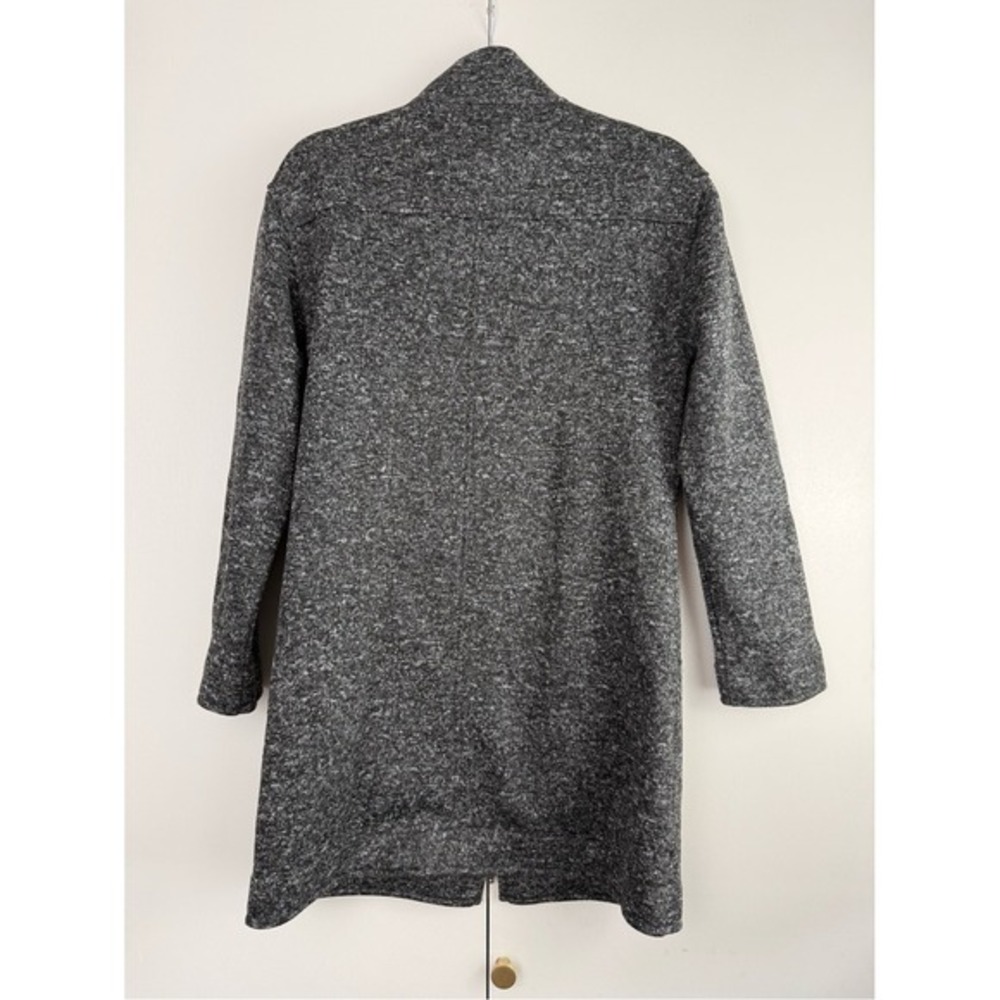 Banana Republic Charcoal Gray Zip Duster Jacket Cardigan Coat Womens Small - Picture 3 of 9